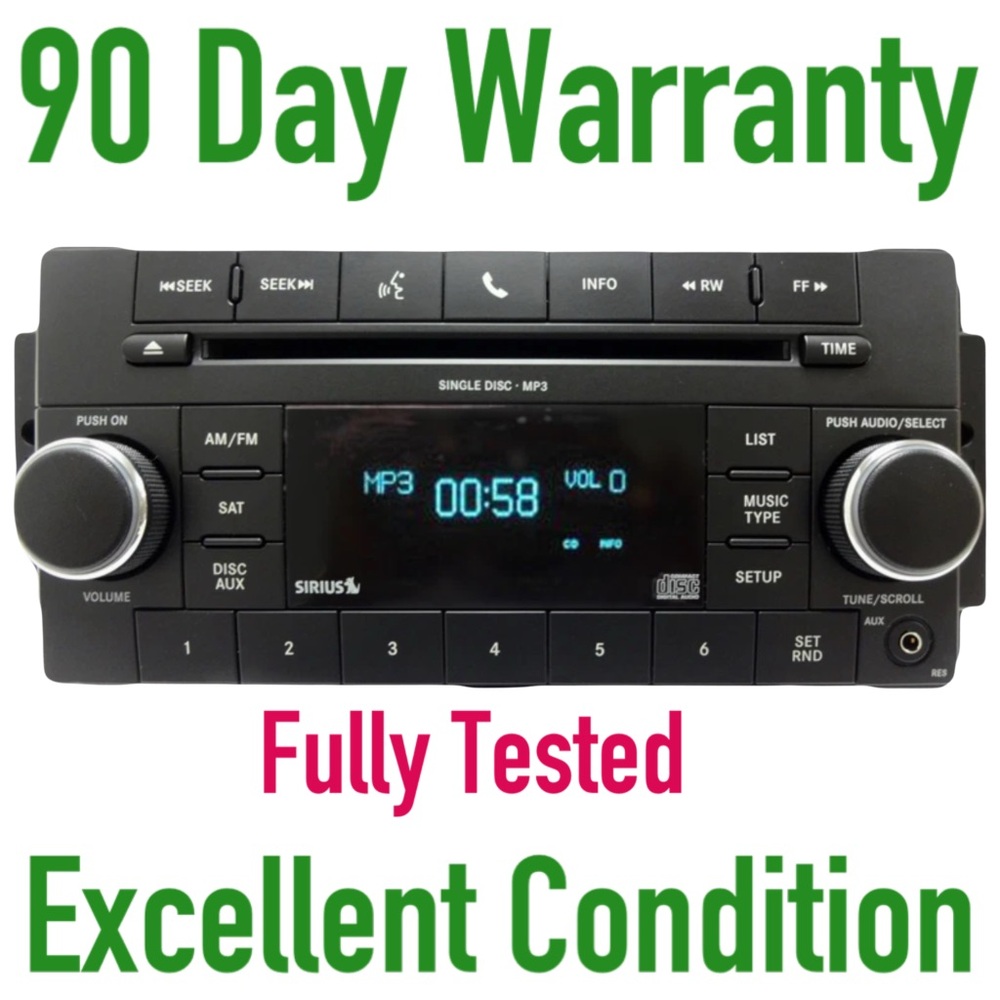 Premium Black Car Stereo with MP3 and SiriusXM